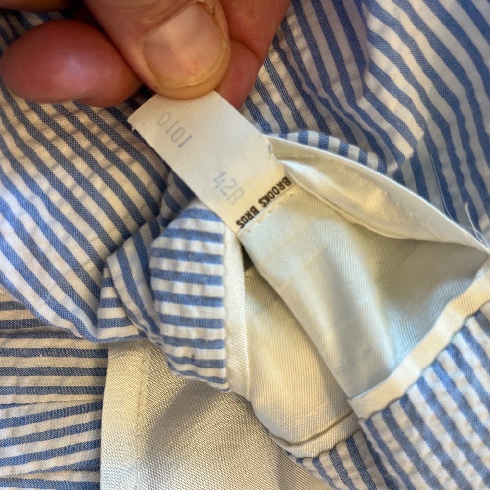 Brooks Brothers USA Seersucker Blazer Sports Coat - Picture 6 of 8